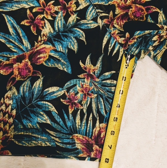 George Men's Shorts Hawaiian Tropical  Floral Print Multicolored sz 34 Inseam 8" - Picture 10 of 12